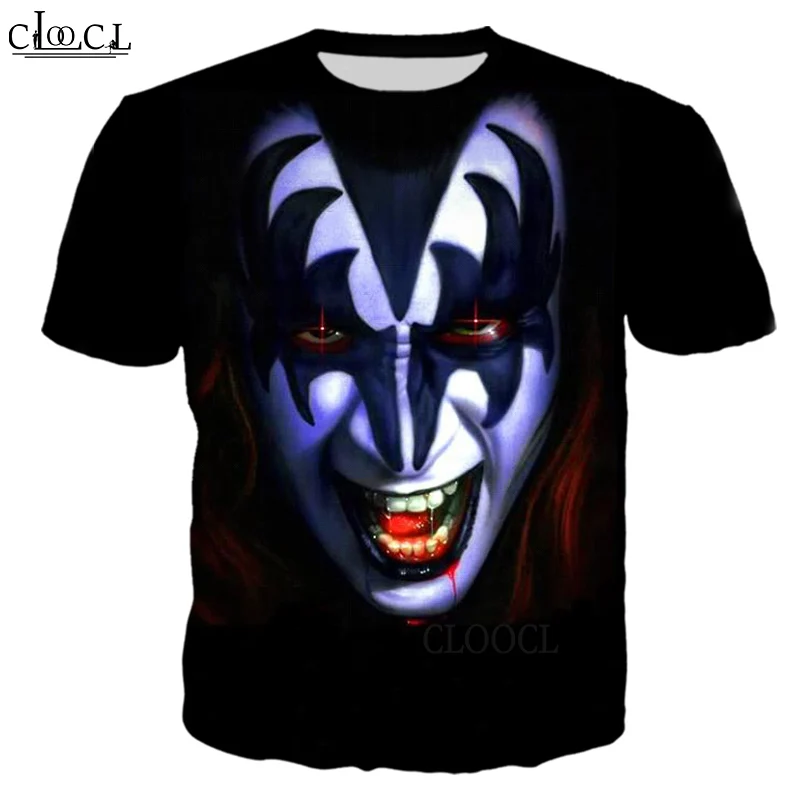 

HX новейшая футболка рок-певица KISS Band, топы с 3D принтом, модные футболки в стиле Харадзюку, женская и Мужская футболка, одежда, Прямая поставка
