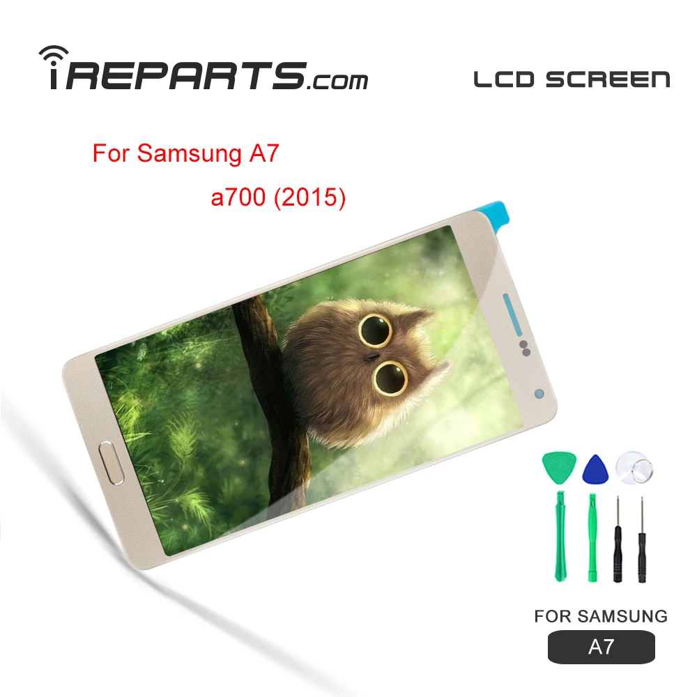 

IREPARTS LCD Display Digitizer for Smausng Galaxy A7 2015 A700 Touch Screen Assembly A700FD A700K A700S A700L Pantally + Tools