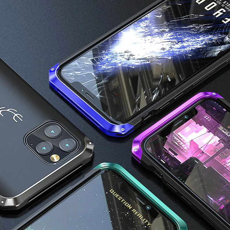 Роскошный Гибридный Металлический Чехол 3 в 1 для телефона iPhone XS Max XR