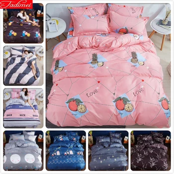 

Pink Duvet Cover Adult Kids Child Girl 3/4 pcs Bedding Set Soft Cotton Bed Linens Single Full Double Queen King Size Bedspreads