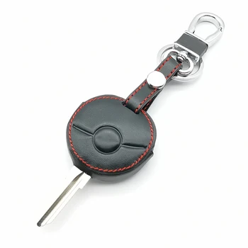 

Praise Stylish Leather Key Car Key Chain Case Cover for Mercedes Benz Smart Fortwo Cabrio City Cross 1998 1 Button Protect Shell