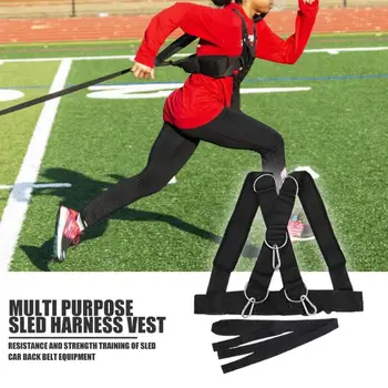 

Multi-purpose Speed Running Training Strap Strength Harness Resistance Sled Vest Three Hooks for Cable Machine Connection