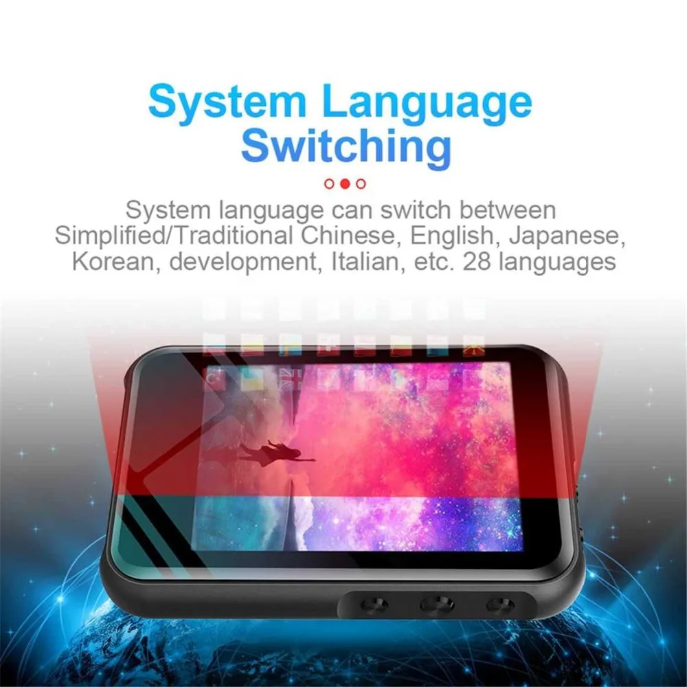 Мини диктофон MP4 плеер 2,4 дюймов lcd полный экран Bluetooth музыкальный плеер стерео портативный тонкий MP3 MP4 плеер