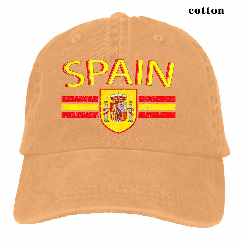 Distressed Испанский флаг Espana Pride Испанский футбол AMD_SPA_01 бейсбольная кепка для мужчин и женщин Кепка для водителя грузовика модная Регулируемая Кепка - Цвет: 3-Natural