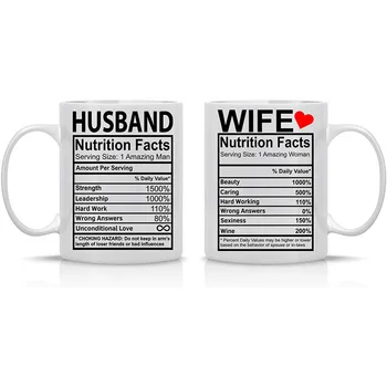 

Husband And Wife Couples Sets Funny Anniversary Cups Couple Gifts For Him And Her Wedding Engagement Presents 11oz