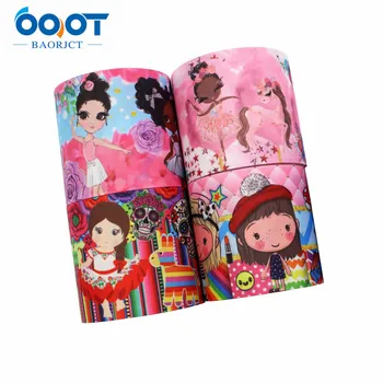 

3" 5yards Cartoon character printing Grosgrain Ribbons DIY Handmade Child Bow Wedding Decoration Gift Wrap MaterialL-20522-436