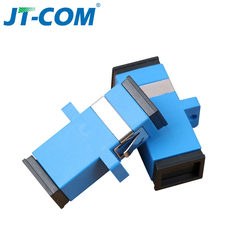 Free Shipping 200Pcs SC Fiber Optic Connector Adapter SC UPC SM Flange Singlemode Simplex SC SC 4
