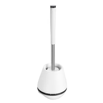 

Simple Toilet Cleaning Brush Set With Base Toilet Brush Without Dead Ends Soft Bristles Long Handle