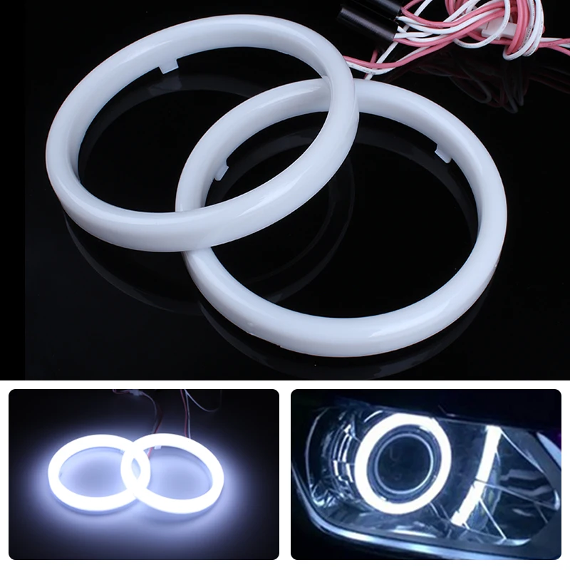 2 uds anillo de Halo COB Ojos de Ángel faro LED de coche Ojos de Ángel