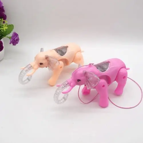 Random Color Горячий милый Электрический музыкальный ходячий слон, игрушки, светодиодный светильник, светящийся электронный фонарь для домашних животных, игрушки для детей, Обучающие Игрушки для маленьких девочек и мальчиков - Цвет: Random Color