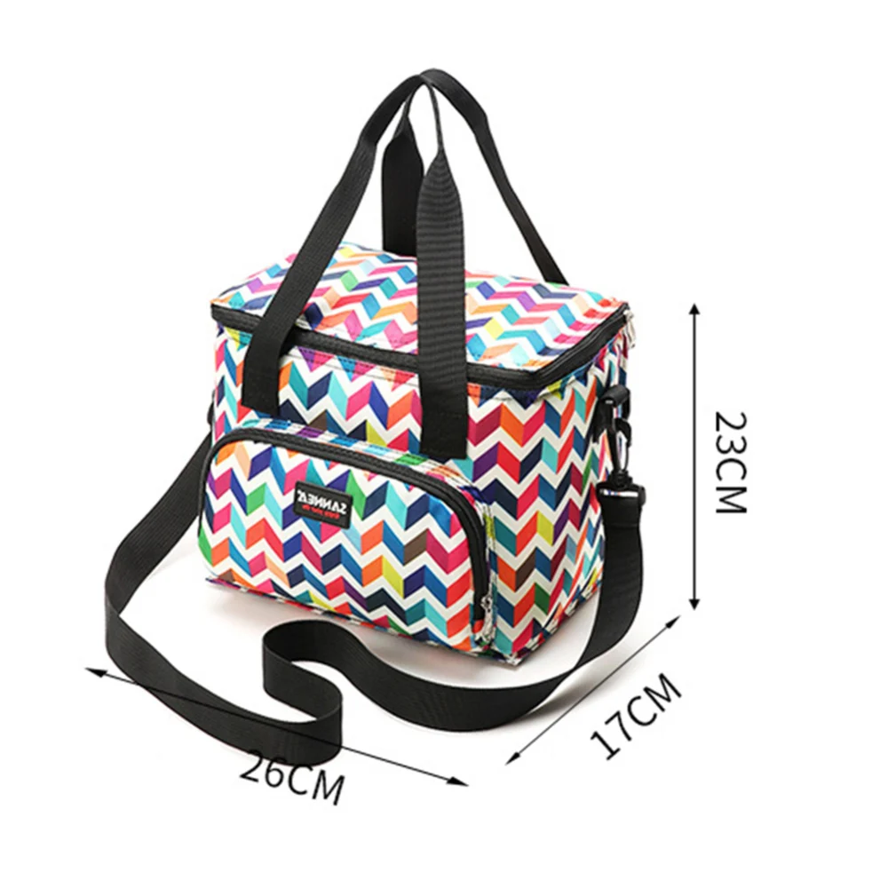 Large Capacity Portable Lunch Bag Fresh Keeping Box Insulated Tote Waterproof Cool Travel Food Lunch Storage Hand Bags
