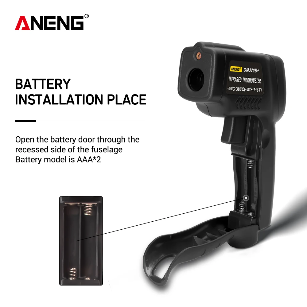ANENG GM320B+ цифровой инфракрасный термометр измеритель влажности Метеостанция измеритель температуры измеритель влажности лазерный термометр