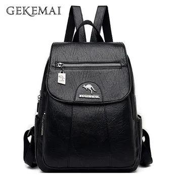 

Luxury Designer Women Backpack Female High Quality Waterproof Genuine Leather School Backpack Fashion Anti-Theft Travel Bag Sac