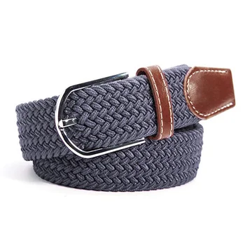 

Women Men Plain Charming Casual Multifunctional Portable Stretch Canvas Accessories Fashion Metal Buckle Belt