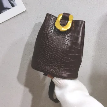 

Vintage leather Stone Pattern Crossbody Bags For Women 2020 New Shoulder Bag Fashion Handbags and Purses Zipper Bucket Bags