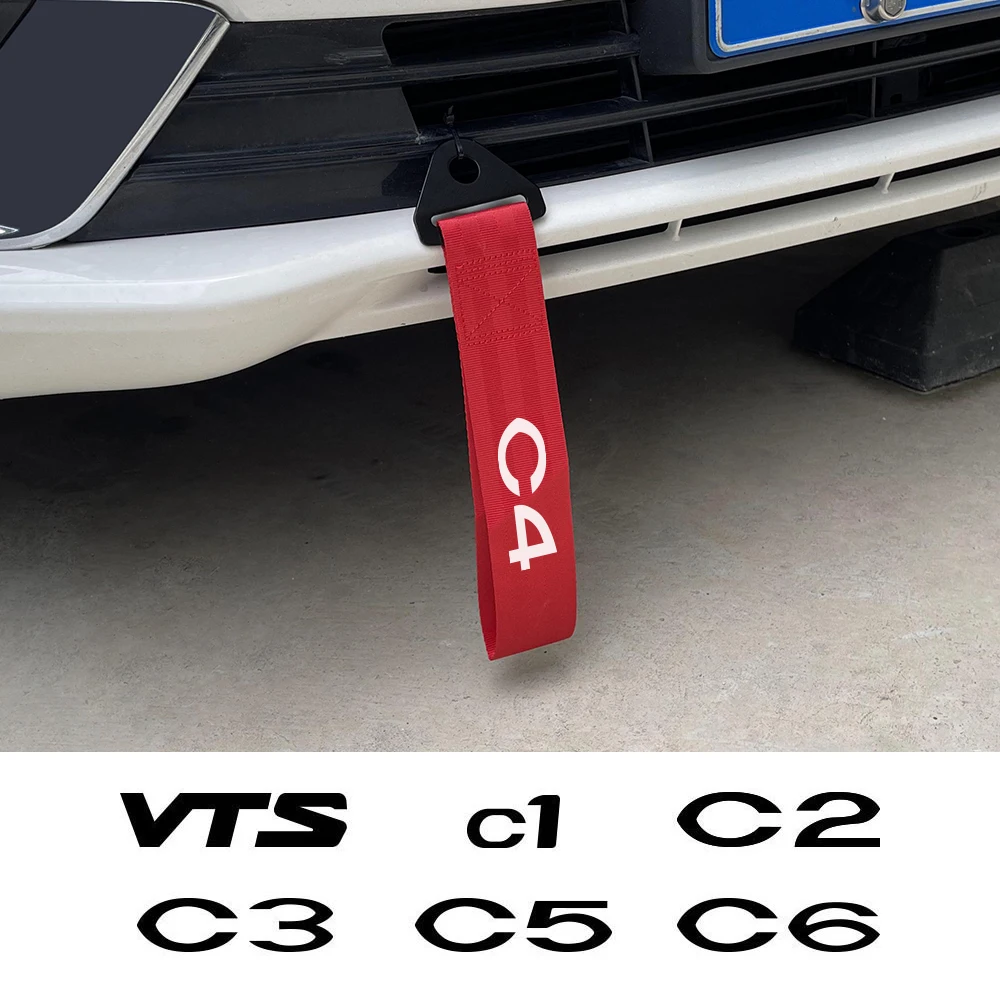 Car Tow Rope Trailer Racing Strap Belt For Citroen C4 C3 C5 C6 C1 Jumpy VTS Picasso Berlingo C2 C-CROSSER NEMO Auto Accessories car tow strap