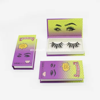 

Yellow-purple Lashwood Lash Case With 1 Pair Mink Eyelash