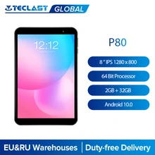 Teclast P80 8'' IPS 1280x800 Tablet Android 10. 0 OS Allwinner A133 CPU GE8300 GPU 2GB RAM 32GB ROM Dual Wifi Type-C Tablet PC