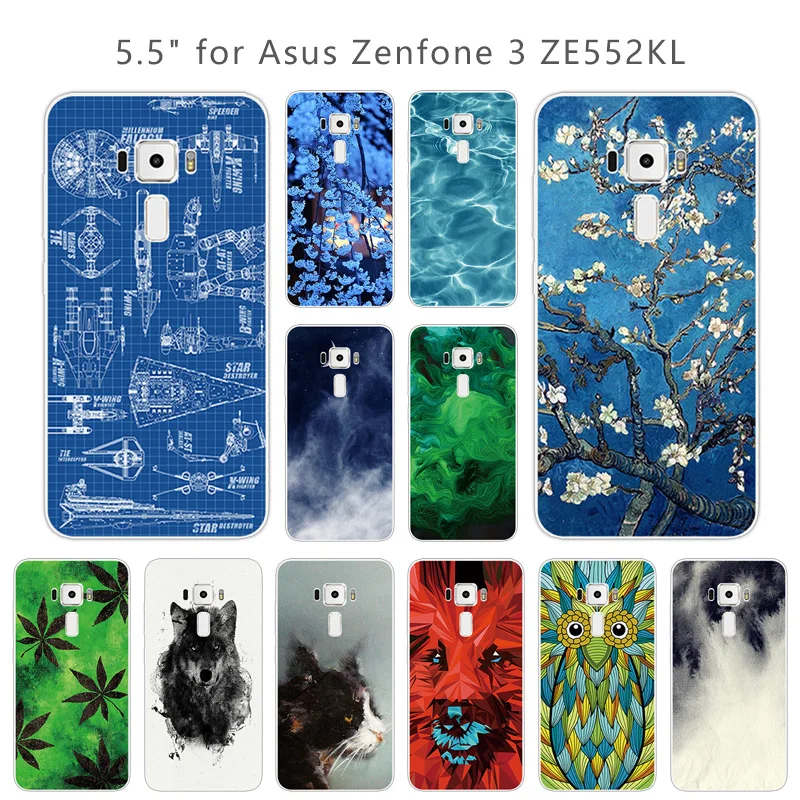 Для Asus Zenfone 3 ZE552KL зеленый чехол для телефона Ультратонкий Мягкий силикон задняя