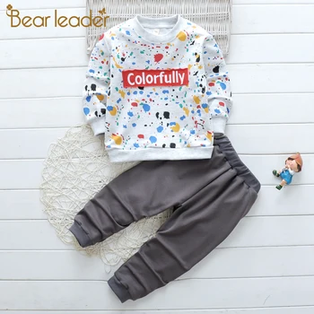 

Bear Leader Fashion Baby Boy Clothing Set Letter T-Shirt Pant 2PCS 2020 New Toddler Boys Spring Autumn Outwear Printing 2 6 Year