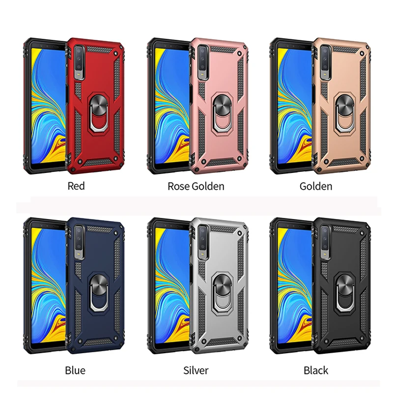 Роскошный чехол с магнитным кольцом для samsung Galaxy A7, прочный защитный противоударный чехол с подставкой для samsung A7 A750