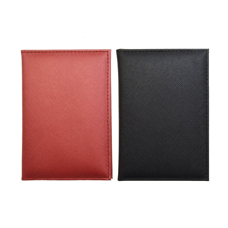 Plain PU Leather Safiano Cross Pattern Bussiness Passport Holder ID Card holder Universal Passport Covers passport holder id card holder card holder