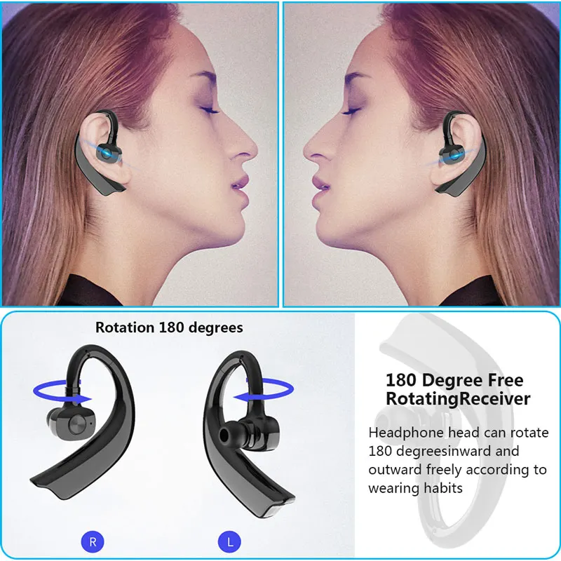 X23 наушники для автомобиля с одним ухом, можно говорить, беспроводная Bluetooth гарнитура, Висячие Наушники, долгий режим ожидания, бизнес Android IOS, универсальный с микрофоном