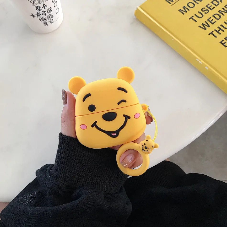 141E 3D чехол для наушников для Airpods Pro Чехол милый силиконовый медведь Ститч Мультяшные наушники/Earpods чехол s для Apple Air pods 3 Pro Чехол - Цвет: 141E
