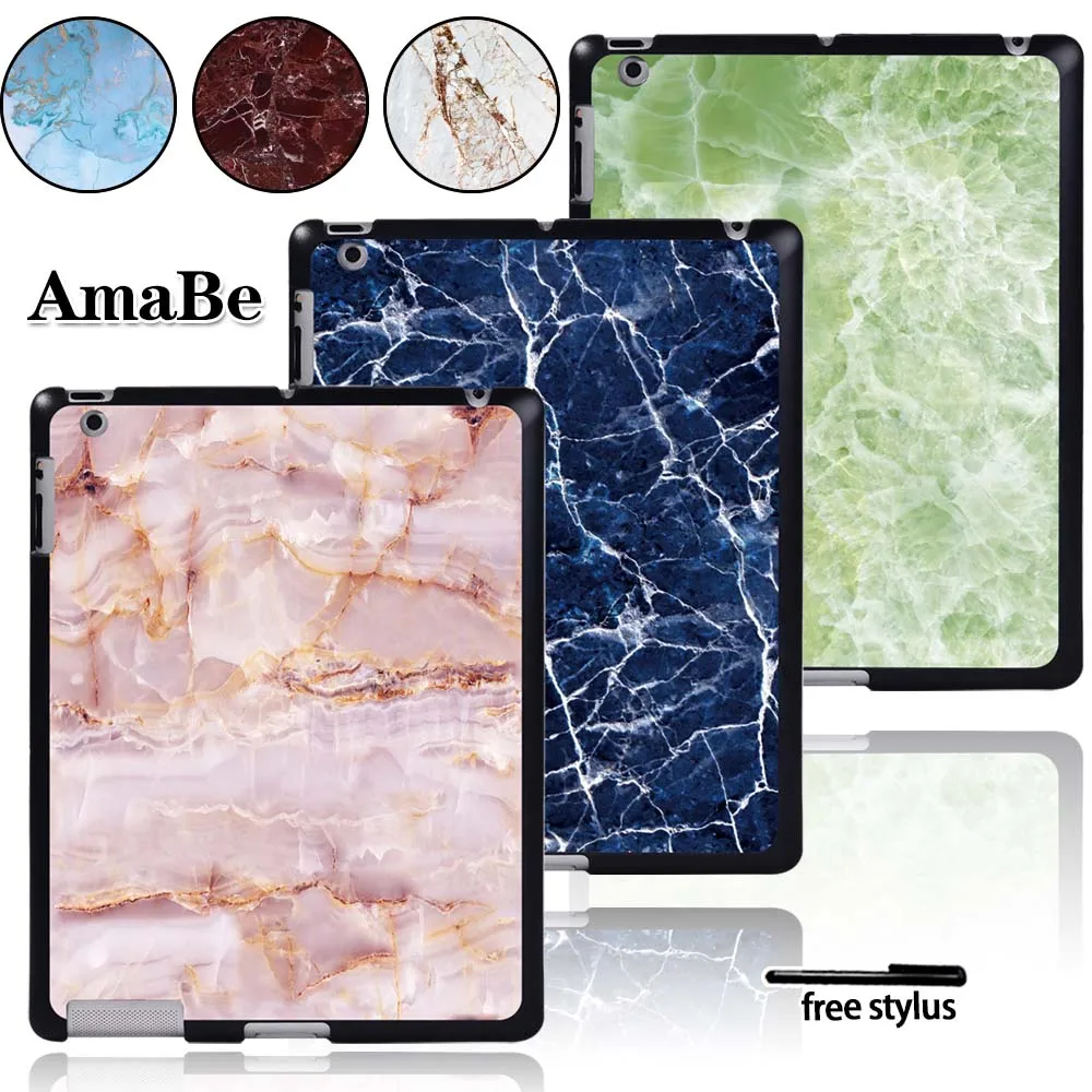 

Case For Apple iPad 2 / iPad 3 / iPad 4 Tablet PC Plastic Marble Pattern Hard Shell Case Cover
