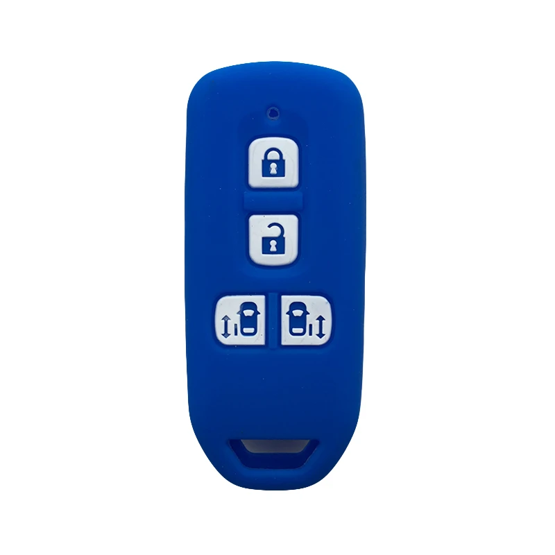 Чехол для ключей от мотоцикла, чехол для Honda N-one N-BOX N Wagon Plus, 4 кнопки, чехол для ключей, сигнализация, крышка ключа - Название цвета: blue