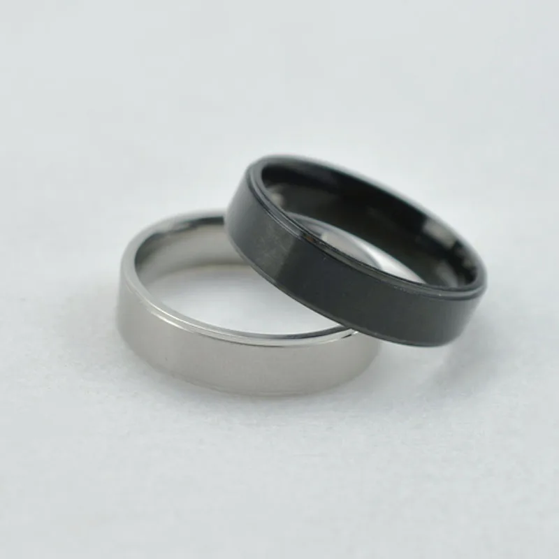 

6mm Width Ring For Women And Men Jewelry Stainless Steel Rings Wholesale Fashion Love Ring Accesories Christmas Gifts RZ06