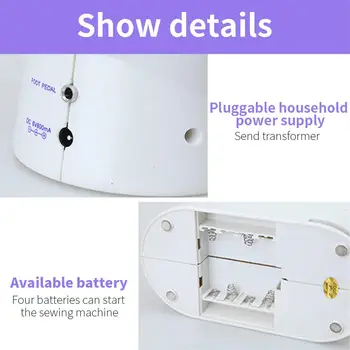 

Electric Sewing Machine Single Needle Mini Handheld Automatic ABS Portable Home Desktop Multifunctional Useful