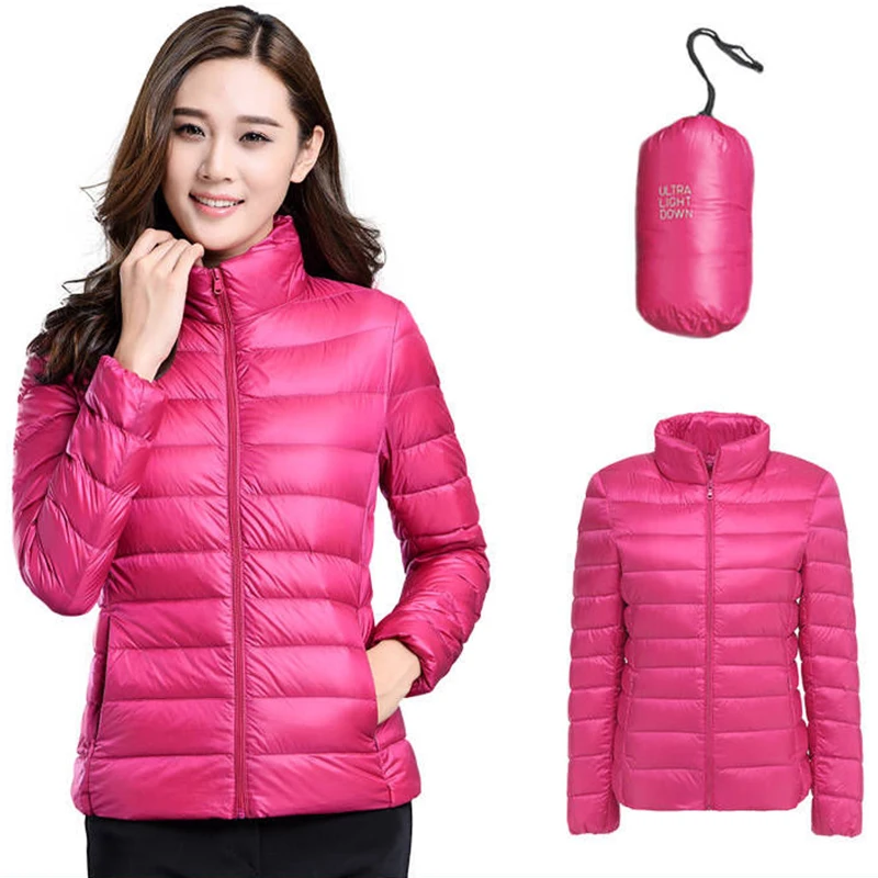 incredible  Womens Short Bomber Jacket Ultra Thin Super Light 2019 Spring Autumn Ladies Slim Coat Jackets Stand