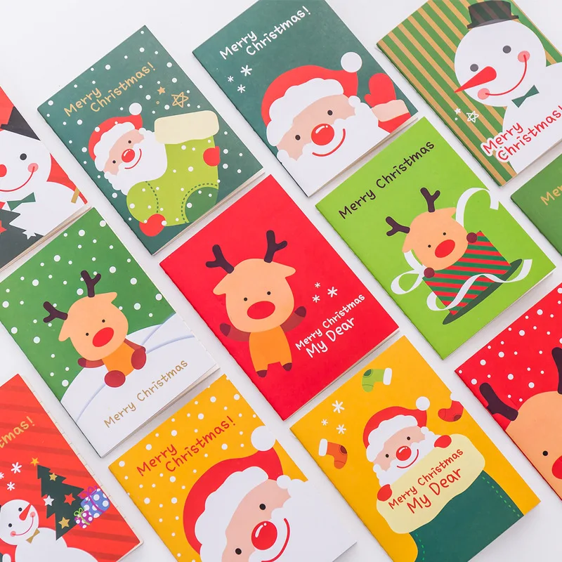 1 шт./лот каваи веселые рождественские карманные блокноты милый блокнот для заметок лучшие рождественские подарки для детей канцелярские принадлежности Школьные принадлежности