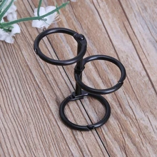 DIY металлический зажим 3 отверстия для колец для ноутбука отрывной лист дневник, фотоальбом переплет L41E