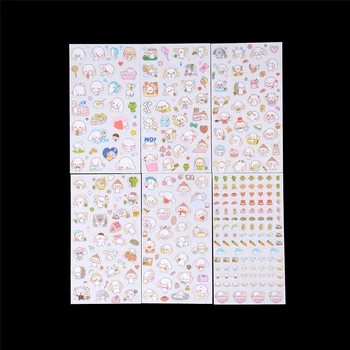 

6 Sheets Paper Sticker Big Ears Happy Dogs Stickers Diary Sticker Scrapbook Decoration PVC Paper Stationery Stickers