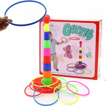 

1Set Ring Toss Puzzle Toys Plastic Intelligence Development Parent-child Sports Game Toys
