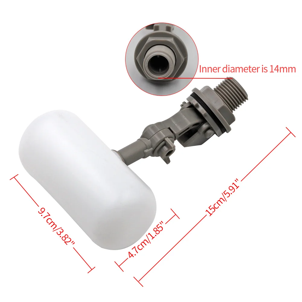 Mini Float Valve 1/2 or 3/4 Water Float Valve with Adjustable Arm Automatic Fill Kit for Livestock Water Tank Fountains water float valve