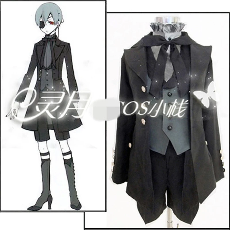 アニメ黒執事コスプレ Sebas 天シエル ファントムハイヴコスプレ衣装悪魔制服黒スーツ アニメ コスチューム Aliexpress