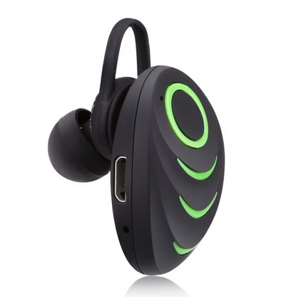 Зеленый Мини A3, беспроводные Bluetooth 4,0, одиночные наушники, hi-fi музыка, стерео гарнитура, портативная, в ухо, с микрофоном, для работы, вождения, спорта - Цвет: Зеленый