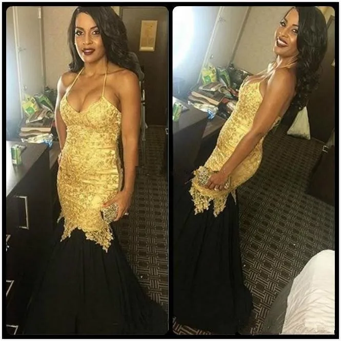 gold-and-black-african-black-girl-mermaid-2k18-prom-dresses-halter-neck-appliques-lace-tulle-fashion-long-party-evening-dresses-custom-size_副本