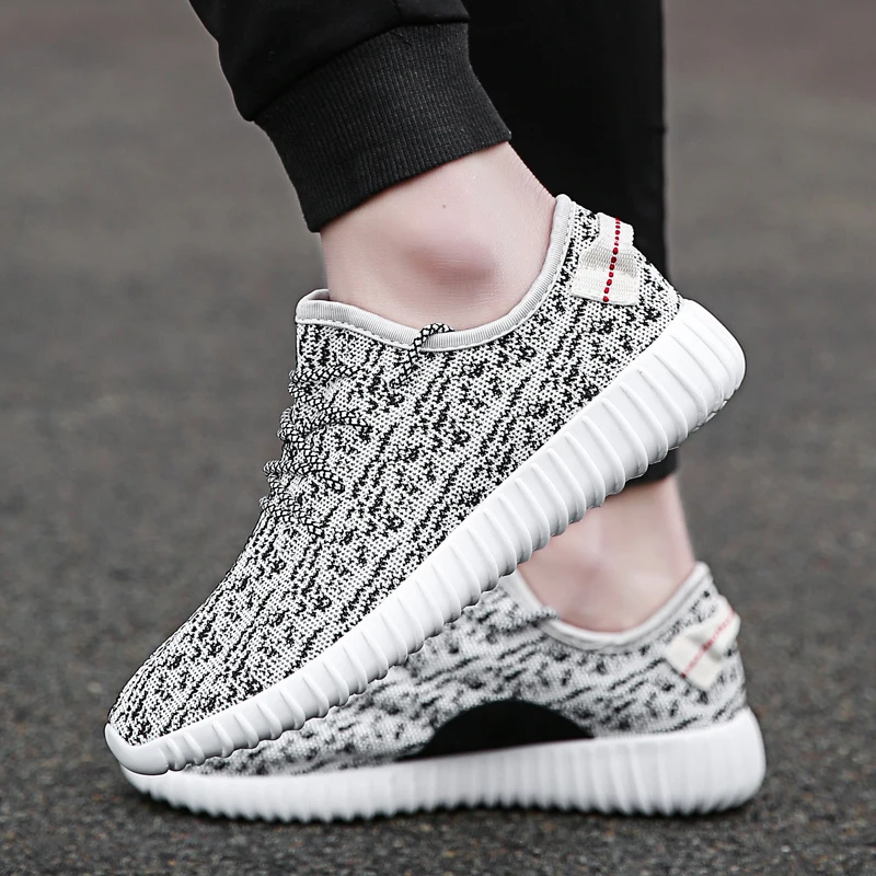 Новинка; Flyknit; мужская повседневная обувь; удобная мужская обувь; дышащие кроссовки на шнуровке; осенний светильник; Tenis Masculino; Мужская обувь; zapatos hombre