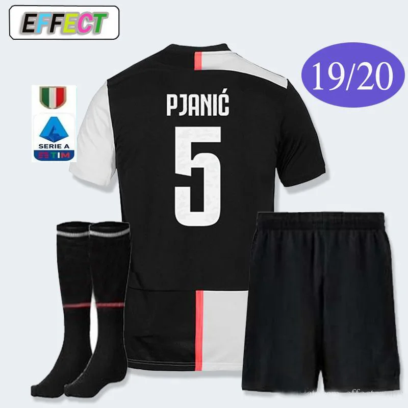 Горячая Распродажа juve Serie A patch soccer jersey DE LIGT Ronaldo комплект для взрослых+ носки футболка для футбола размер S-2XL - Цвет: Home