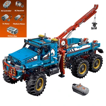 

lepinblock 20056 1912Pcs Technic Series Ultimate Terrain 6X6 RC Truck Set Building Blocks Bricks Toys Model 42070 for Child