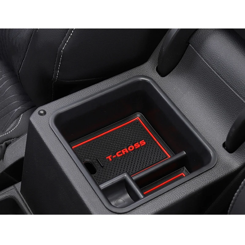 Car Armrest Box Storage Center Console Organizer Container Holder Box for Volkswagen T-Cross Accessories