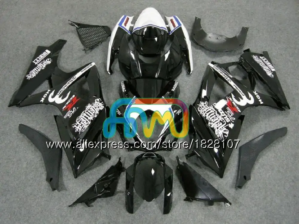 Корпус для SUZUKI 1000CC GSXR-1000 K7 GSX-R1000 GSXR 1000 07 08 серого, белого цвета, кофта 43BS. 33 GSXR1000 GSX R1000 2007 2008 07 08 обтекатели - Цвет: No. 19