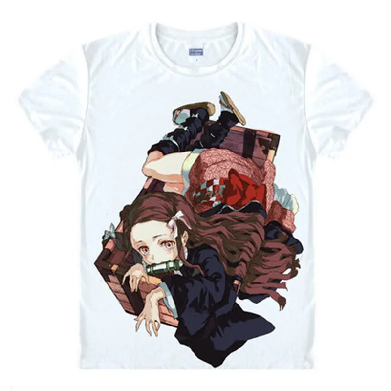 Kamado Tanjirou, футболка, аниме, Kimetsu no Yaiba, манга, Demon Slayer, футболка, крутая, модная, стильная, для женщин, мужчин, топ, футболка, чистый, злой, рубашка - Цвет: 7