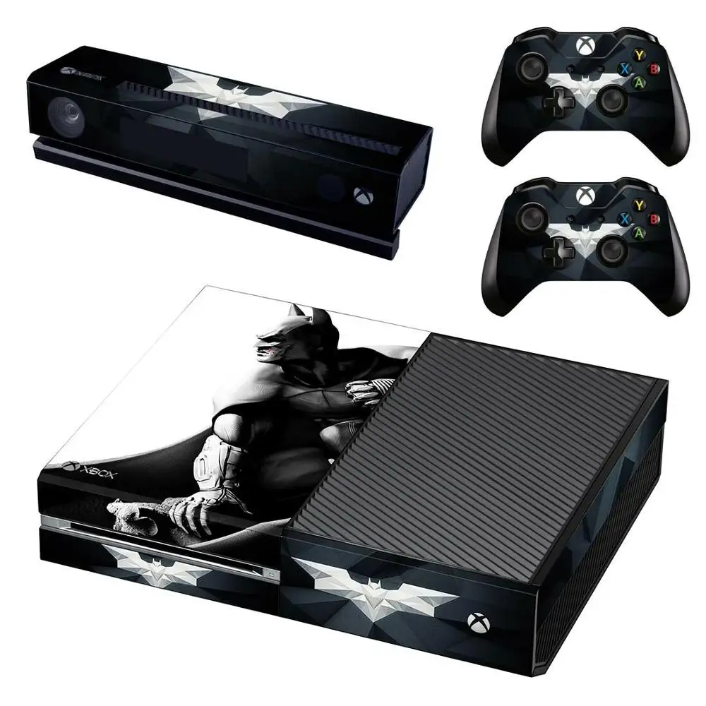 GSTM2818 Наклейка с Бэтменом, полное покрытие для консоли Xbox One и Kinect и 2 контроллера для Xbox One, наклейка s - Цвет: GSTM2818