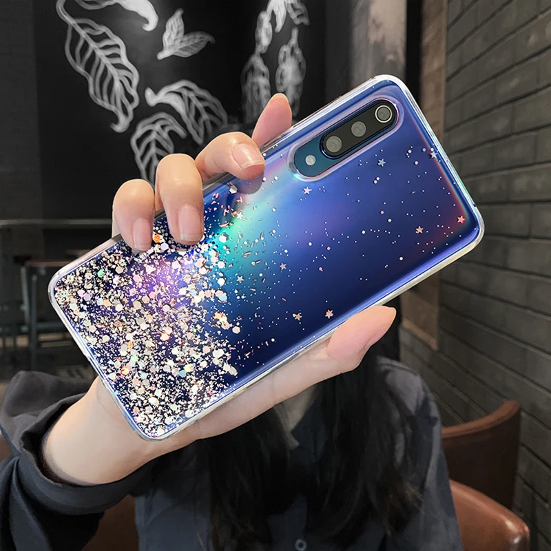 Cho Redmi Note 8 Pro Lấp Lánh Kim Sa Lấp Lánh Ốp Lưng Cho Xiaomi Mi 10 A3 A2 8 9 Lite 9T CC9 pro Redmi Note 8T 8A 7A Note 9S 7 Pro F1 Bao