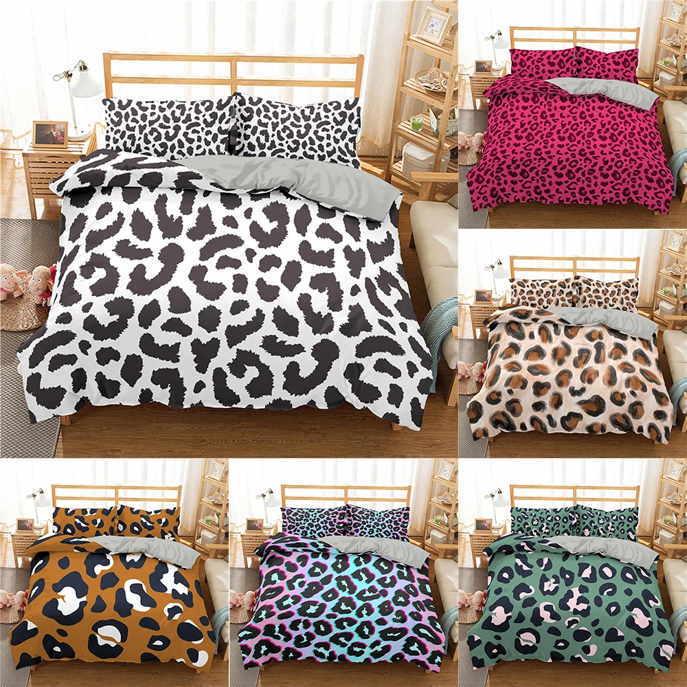 Homesky Leopard Print Bedding Set Comforter Sets with Pillowcase Bedding Set Home Textiles Queen king Size Duvet Cover Homesky Leopard Print Bedding Set Comforter Sets with Pillowcase Bedding Set Home Textiles Queen king Size Duvet Cover